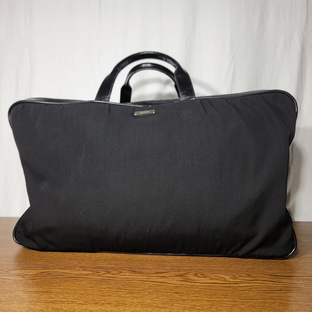 GUCCI Trunk Boston Travel Bag Hand Bag Nylon Black Authentic Suitcase Designer‎